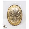 Image 1 : BELT BUCKLE- SILVR W/22KT GOLD PLATE