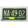 Image 1 : VINTAGE 1968 ALBERTA LICENSE PLATES- SET OF 2