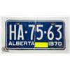 Image 1 : VINTAGE 1970 ALBERTA LICENSE PLATES- SET OF 2