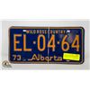 Image 1 : VINTAGE 1973 ALBERTA LICENSE PLATES- SET OF 2