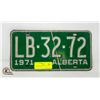 Image 1 : VINTAGE 1971 ALBERTA LICENSE PLATES- SET OF 2