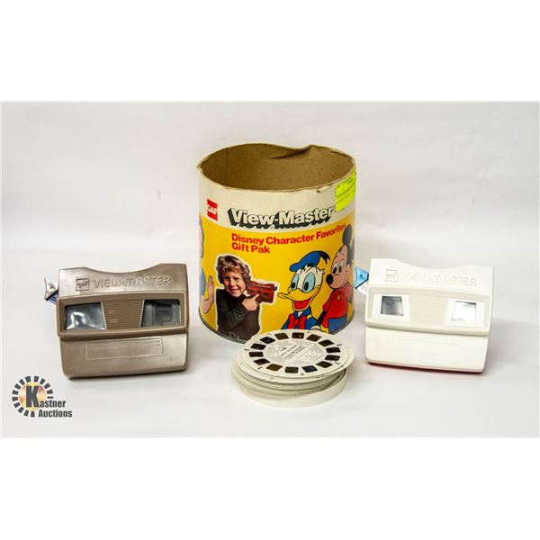 VINTAGE DISNEY VIEWMASTERS (2) & ASST. REELS