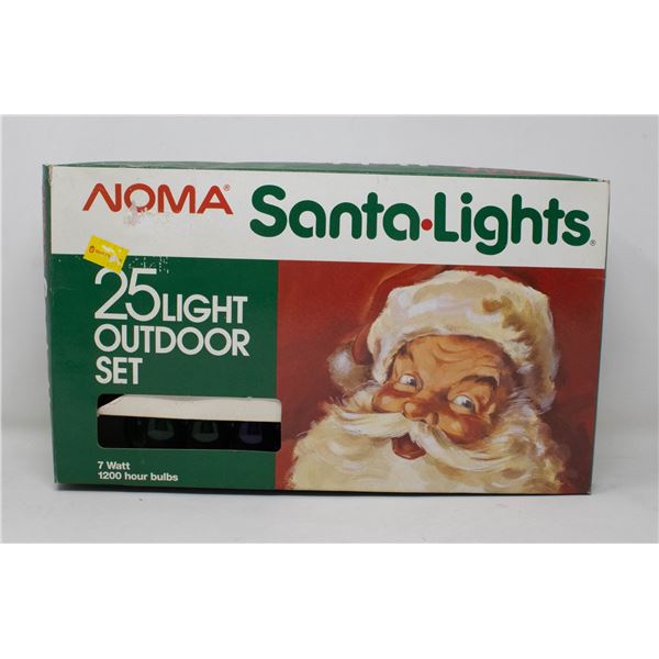 VINTAGE NOMA SANTA LIGHTS- 25 LIGHT OUTDOOR SET