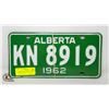 Image 1 : VINTAGE 1962 ALBERTA LICENSE PLATES- SET OF 2