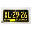 Image 1 : VINTAGE 1969 ALBERTA LICENSE PLATES- SET OF 2