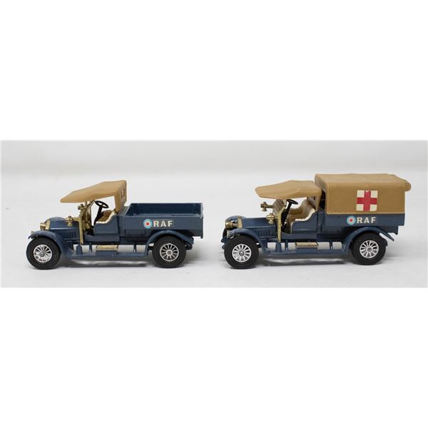 VINTAGE MATCHBOX CROSSLEY RAF TENDER AMBULANCES