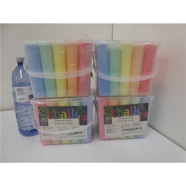 Sidewalk Chalk 4 Containers 20 pieces each