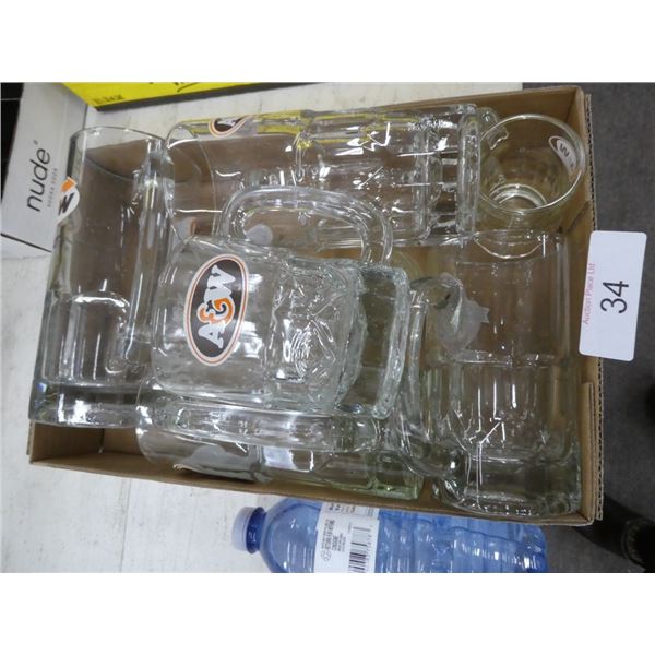 A & W mugs assorted sizes