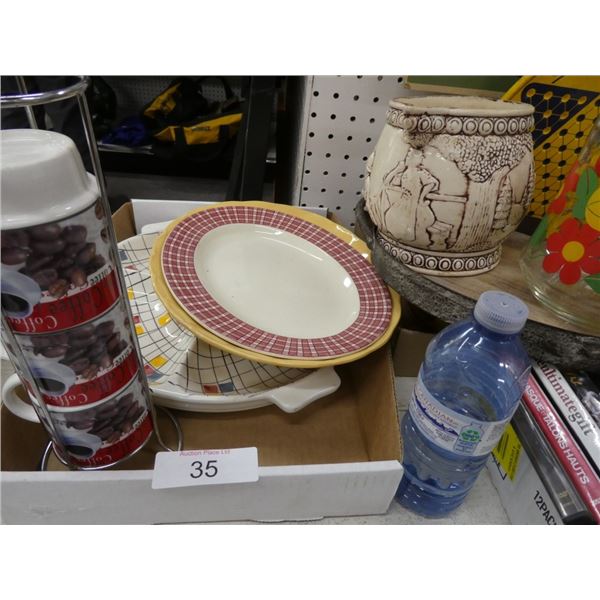 plates, serving plate, pitchers, etc