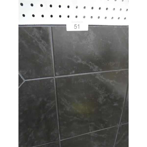 Black tiled counter top