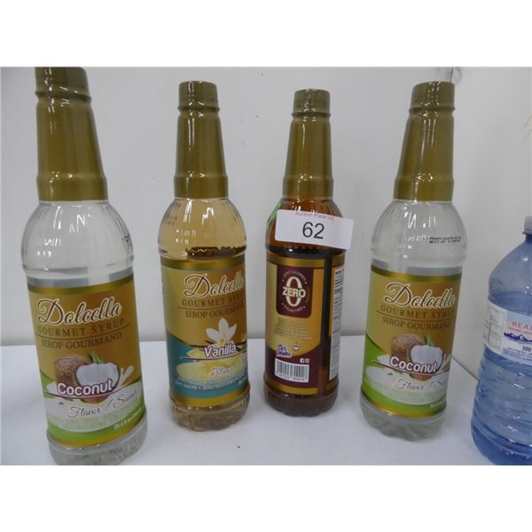 Coffee syrups assorted flavours