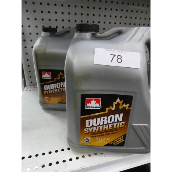 Two 4L jugs of synthetic motor oil