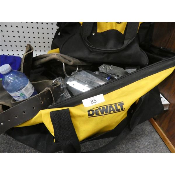 DeWalt bag with misc brackets, toolbelt, ballpeen