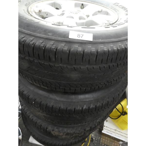 BF Goodrich P245/75R16 Tires on rims