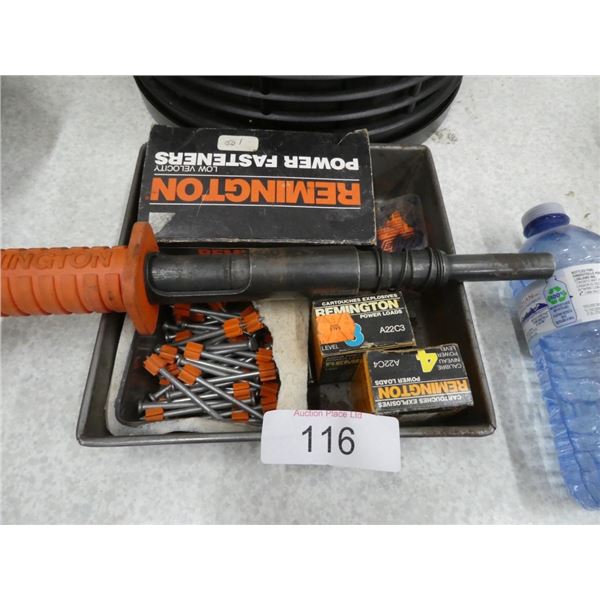 Remington powder actuated fastener with nails