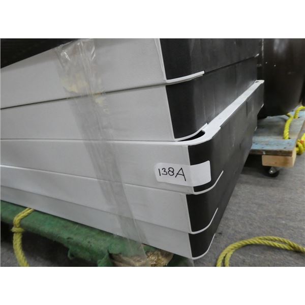 Plastic stacking shelves