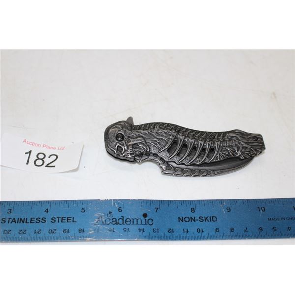 skeleton knife with belt clip