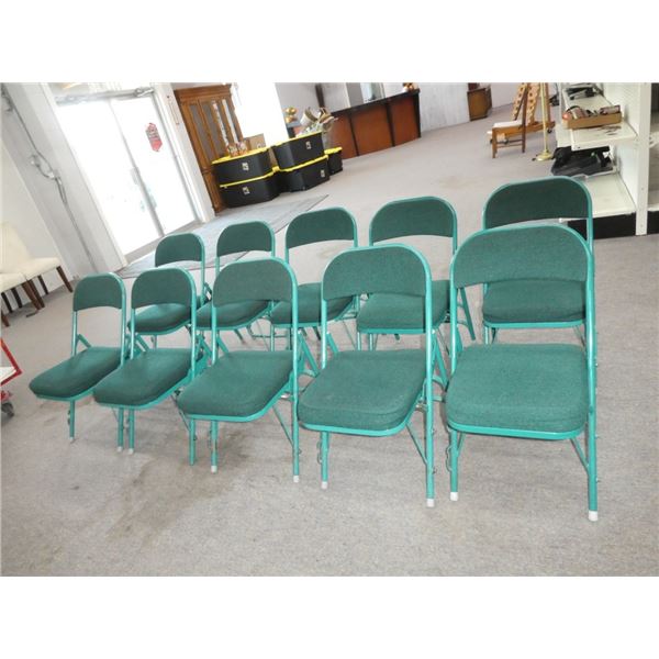10 foldable metal chairs