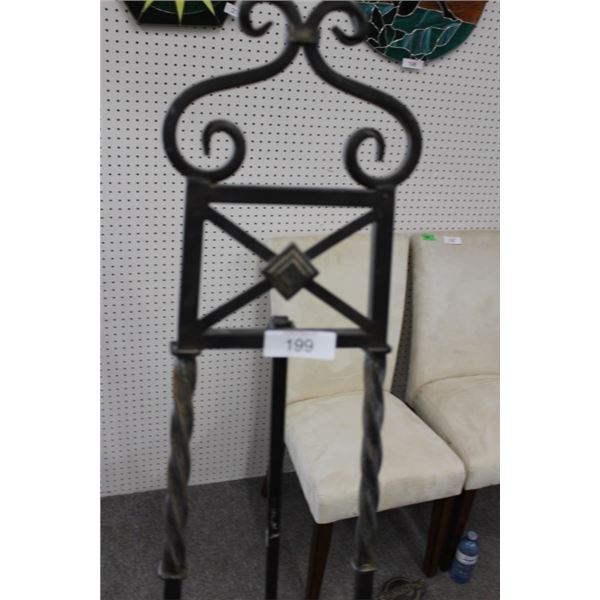 wrought iron easel
