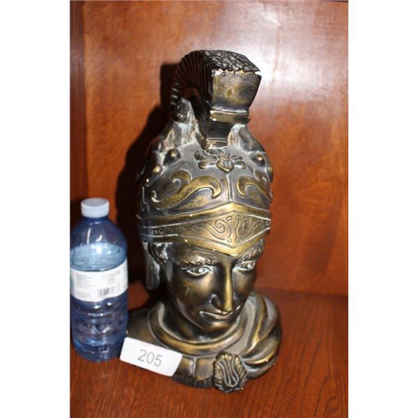 Bronze coloured greek/roman bust