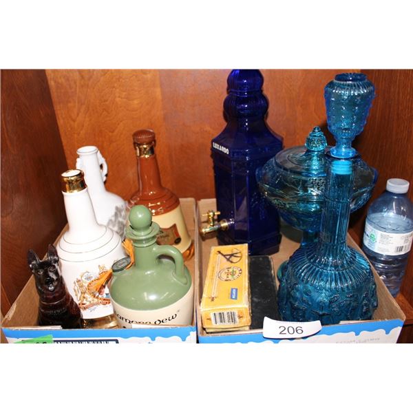bottle assortment & vintage geometry set