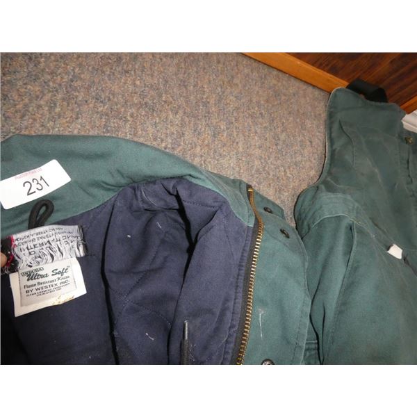 insulated bib overalls and jacket size xl