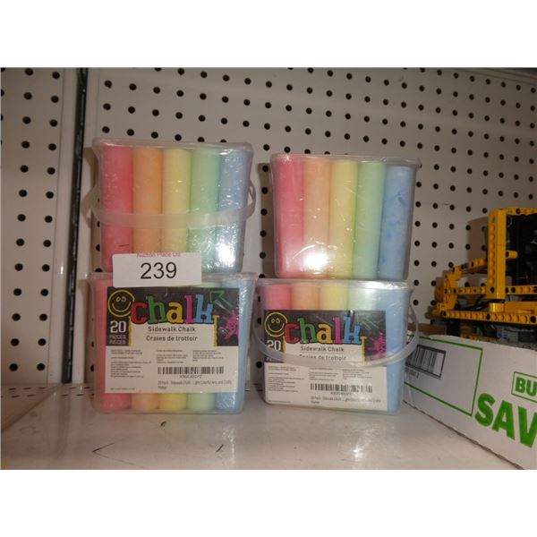 4 boxes of sidewalk chalk