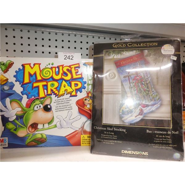 Moust Trap game and Christmas Sled Stocking Gold