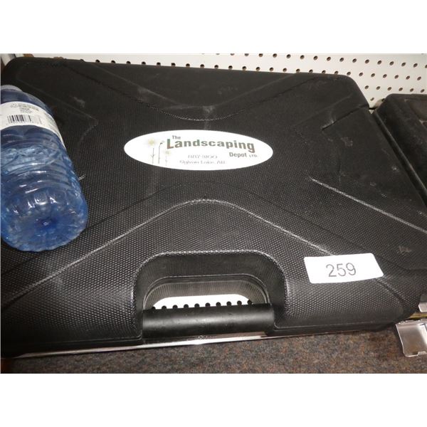 Garden tools in carrying case