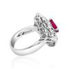 Image 3 : 2.30ct Natural Ruby Platinum Ring