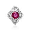 Image 5 : 2.30ct Natural Ruby Platinum Ring