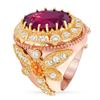 Image 2 : 13.9ct Oval Ruby & Diamond Ring