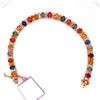 Image 4 : 18ct MULTICOLOR SAPPHIRE 14K Yellow Gold 16.7gm Bracelet