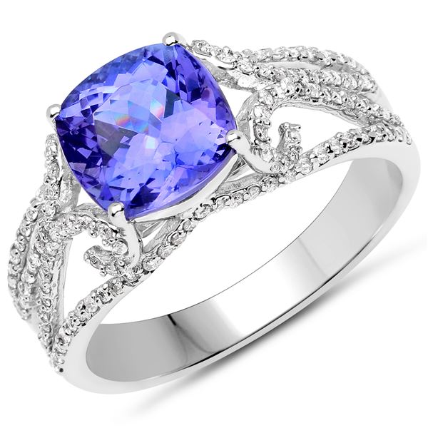 2.68ct Tanzanite 14K White Gold Ring