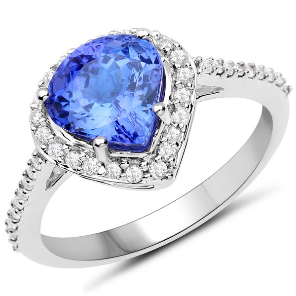 2.68ct Tanzanite 14K White Gold Ring