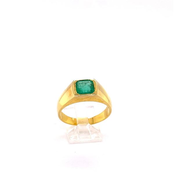 1.76ct Emerald 18K YG 7.45gm Ring