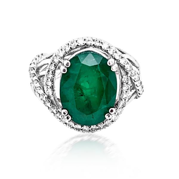 8.72ct Natural Emerald 14K Yellow Gold 9.8gm Ring