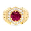 Image 1 : 2.35ct Ruby & Diamond Men's Ring