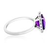 Image 2 : 2.33ct Natural AMETHYST 14K White Gold 2.9gm Ring