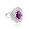 Image 2 : 1.01ct Natural Ruby 14K White Gold Ring