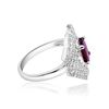 Image 3 : 1.01ct Natural Ruby 14K White Gold Ring