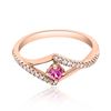 Image 1 : 0.15ct Natural PINK SAPPHIRE 14K Rose Gold 2.35gm Ring
