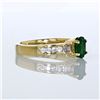 Image 2 : 0.78ct Natural Emerald 14K Yellow Gold Ring