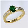 Image 4 : 0.78ct Natural Emerald 14K Yellow Gold Ring