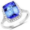 Image 1 : 5.07ct Tanzanite 14K White Gold Ring