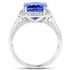 Image 2 : 4.07ct Tanzanite 14K White Gold Ring