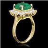 Image 2 : 18k Gold 4.00ct Emerald 1.90ct Diamond Ring