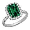 Image 1 : 4.08ct Emerald 14 K White Gold Ring