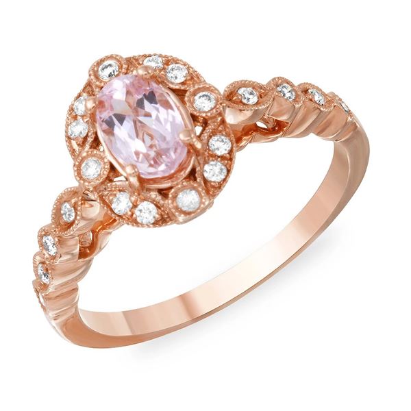 0.66ct Kunzite 14 K Rose Gold Ring