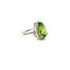 Image 2 : 9.26ct Natural Peridot 14K White Gold Ring